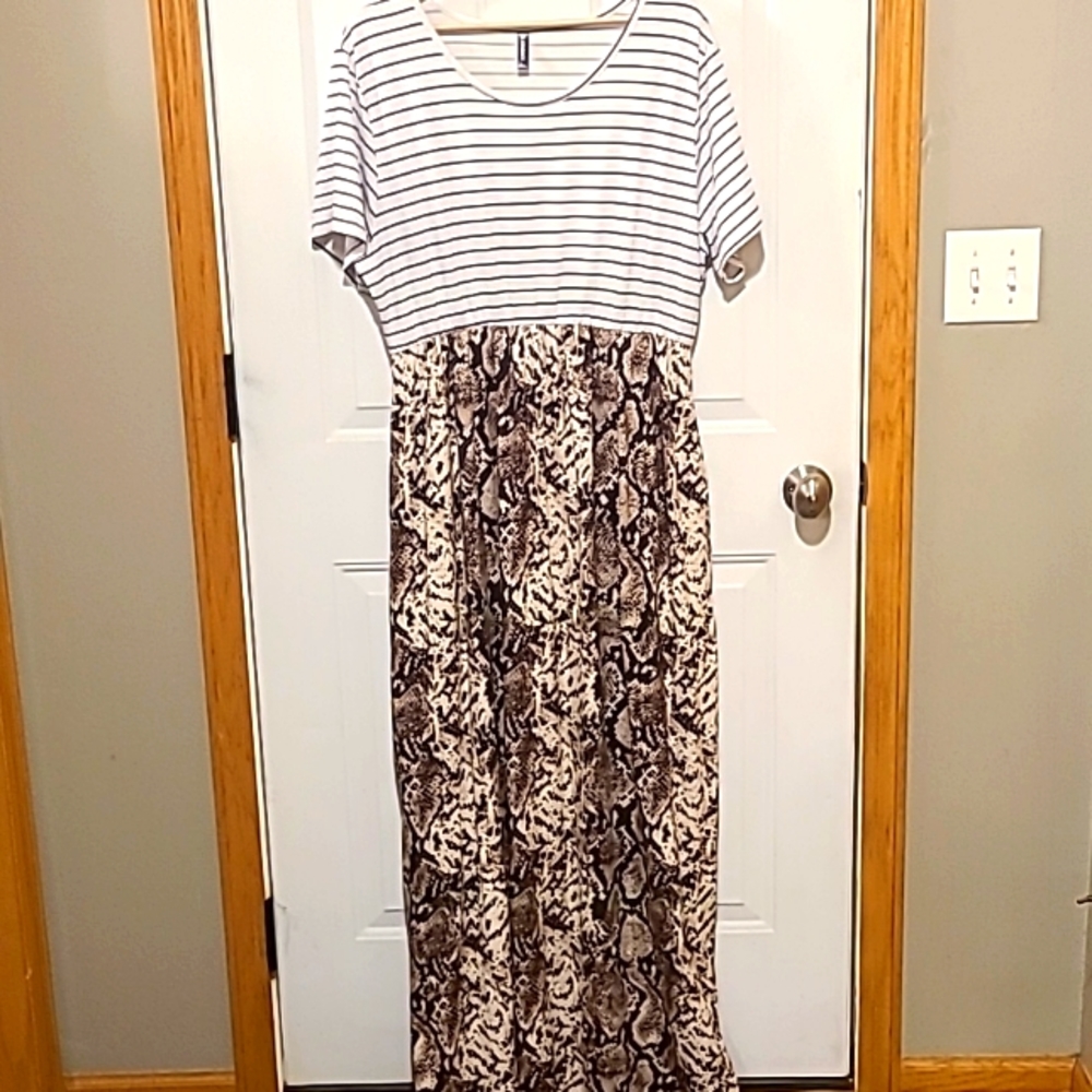 Allegrace Straps & Snakes maxi dress